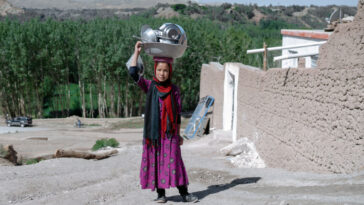 An Afghan Hazara woman
