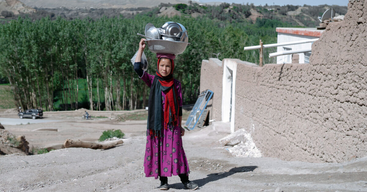 An Afghan Hazara woman